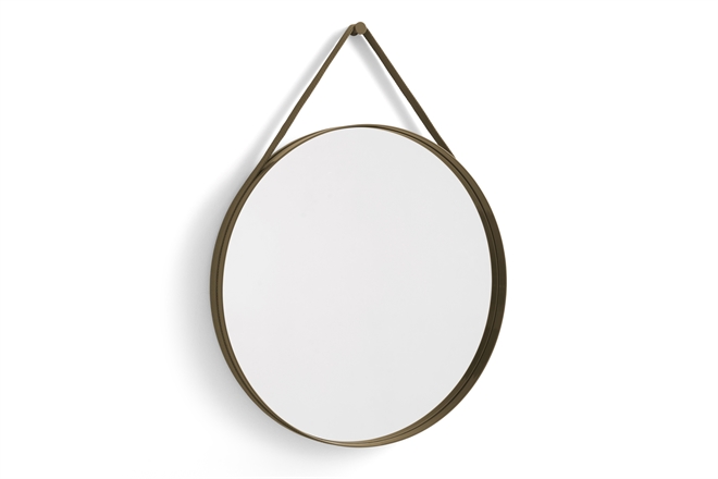 Strap Mirror No 2 Ø70 cm vægspejl brun fra HAY