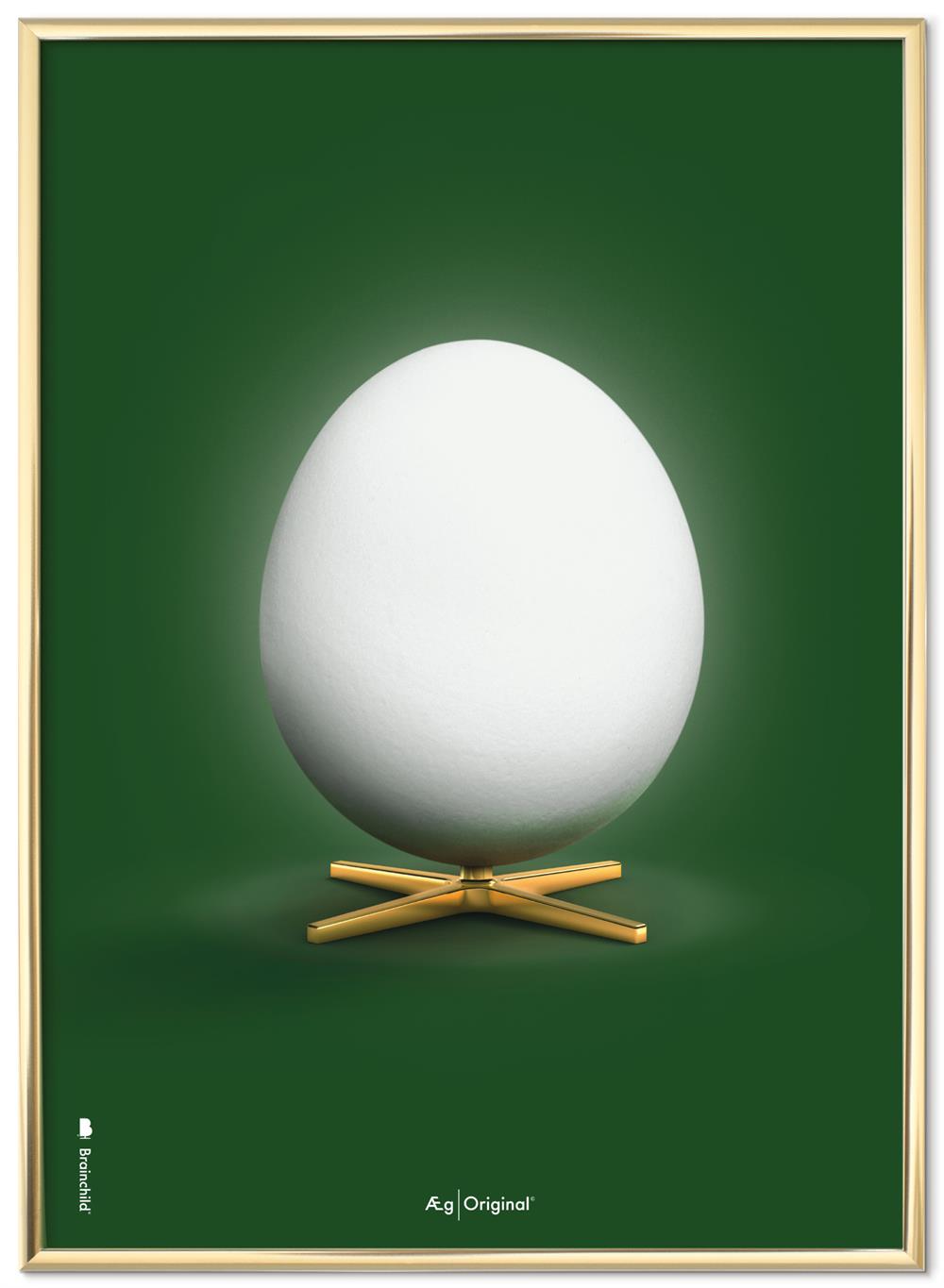 Plakat Ægget-Original grøn 50x70 Brainchild