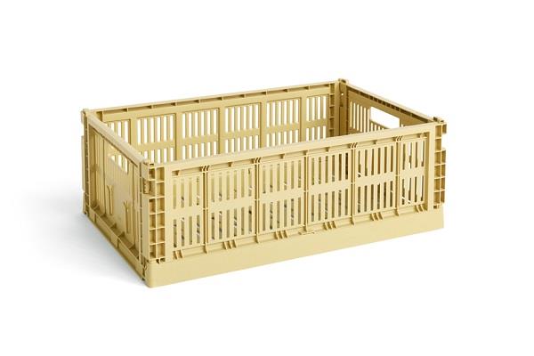 HAY Colour Crate foldeopbevarings kurv large gul