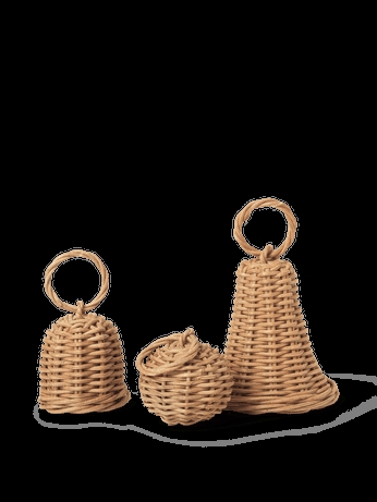 Braided Bell Baubles - Flettet klokker pk3 fra Ferm Living