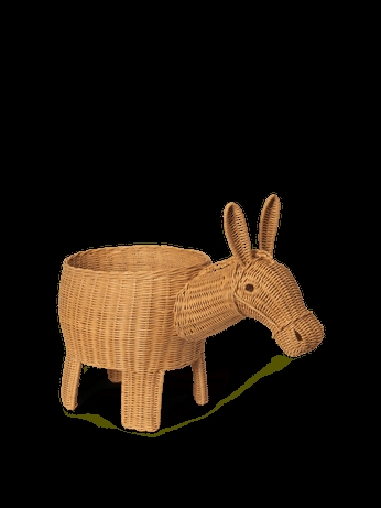 Flettet donkey / æsel kurv i rattan fra Ferm Living