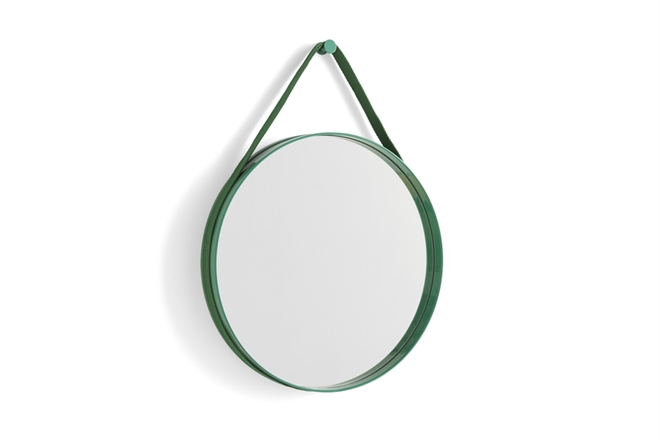 Strap Mirror No 2 Ø50 cm vægspejl grøn fra HAY