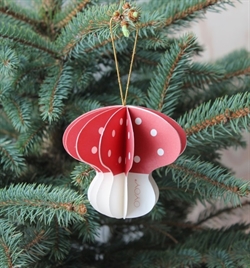 Christmas Mushroom - papir ornament - Pk 3 fra OYOY