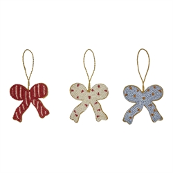 Christmas bow - perle ornament - Pk 3 fra OYOY